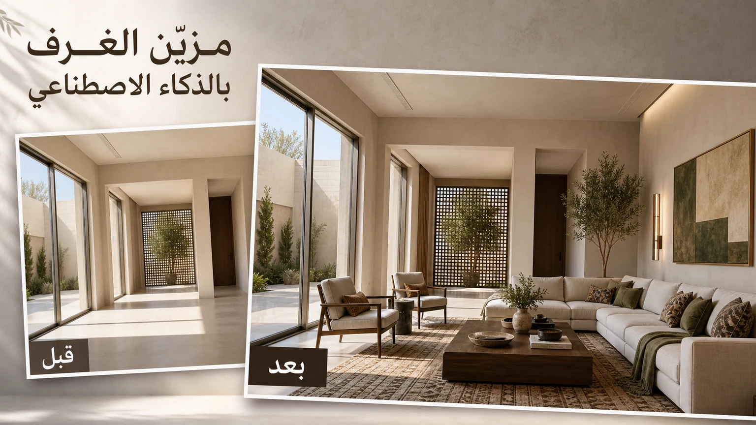 ديكور الغرف بالذكاء الاصطناعي