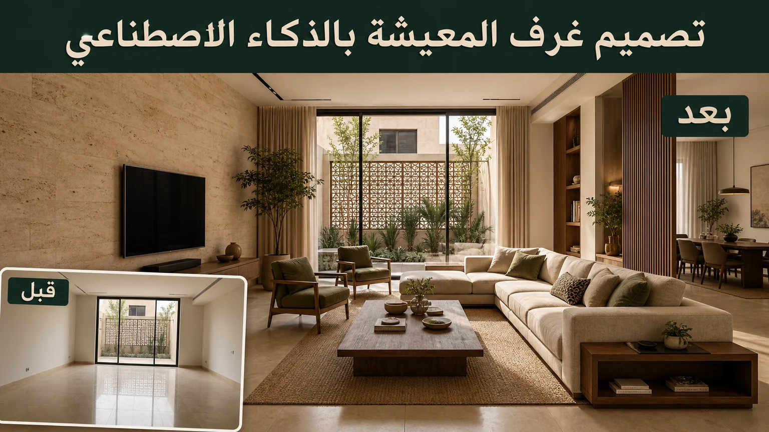 تصميم صالات المعيشة بالذكاء الاصطناعي