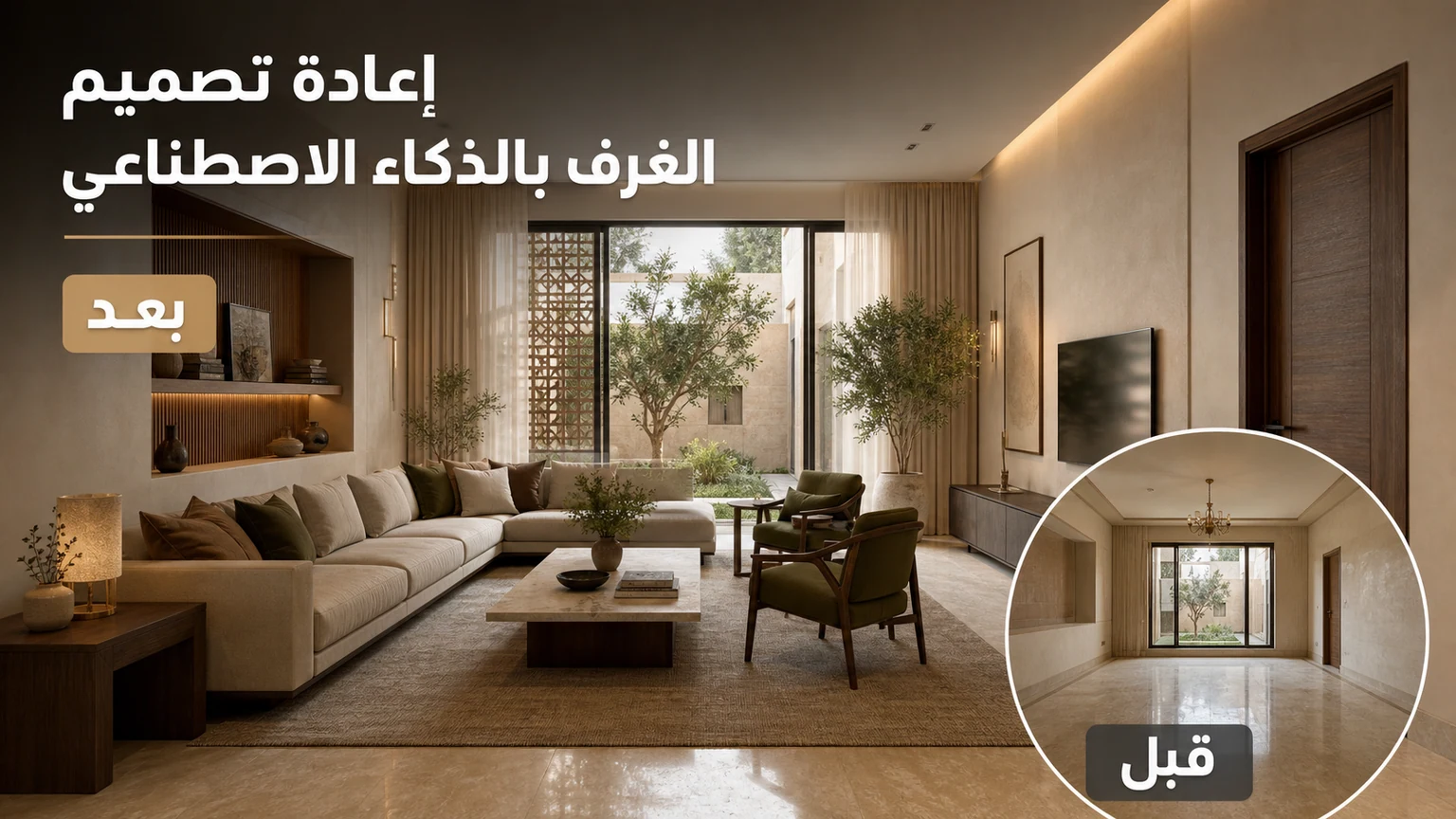 إعادة تصميم الغرف بالذكاء الاصطناعي