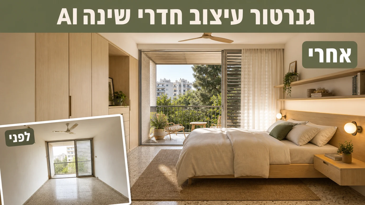 מחולל עיצוב חדרי שינה AI