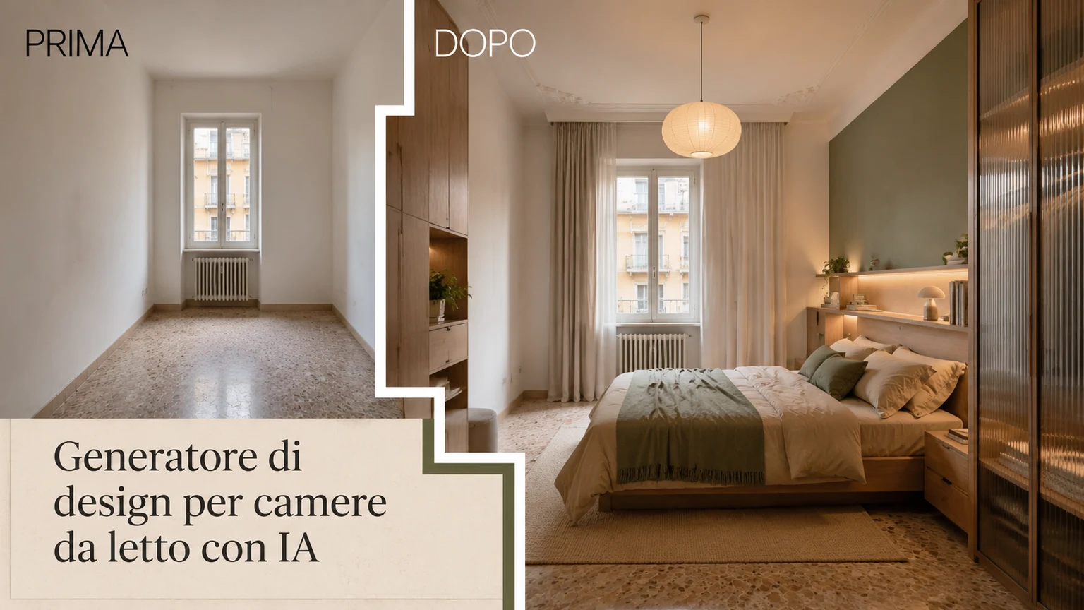 Generatore di design per camere da letto con IA