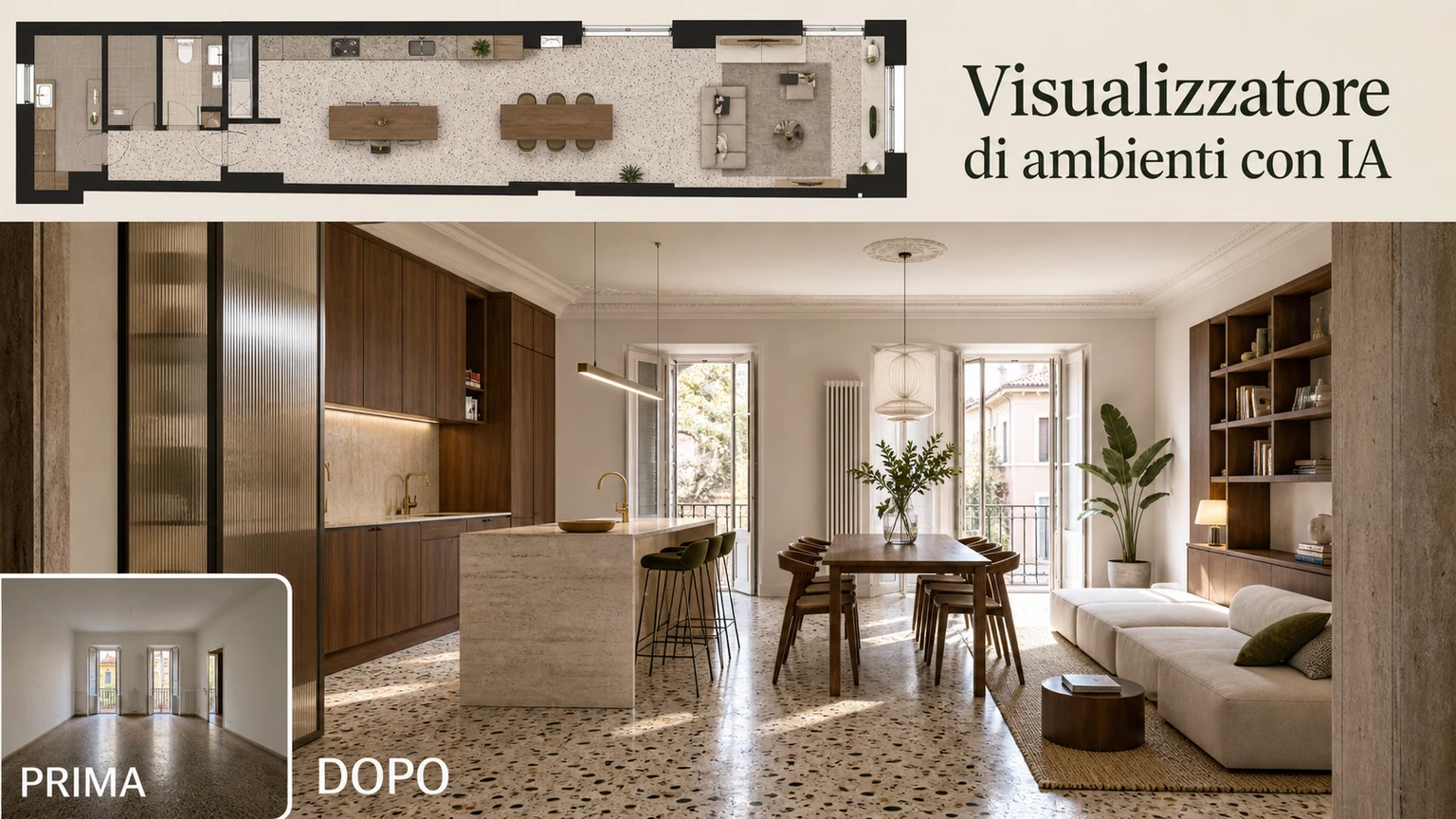 Visualizzatore di ambienti con IA