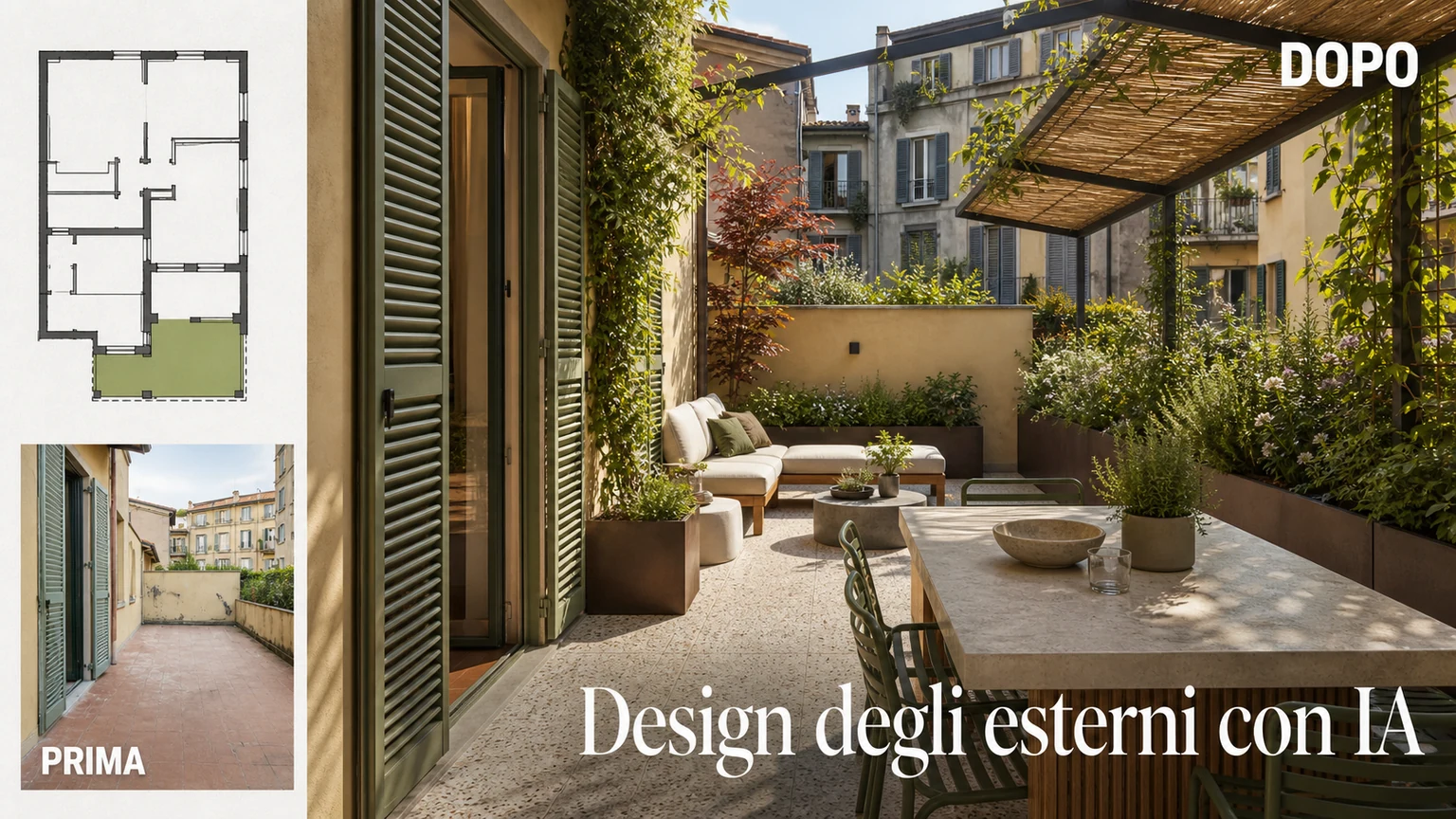 Design degli esterni con IA