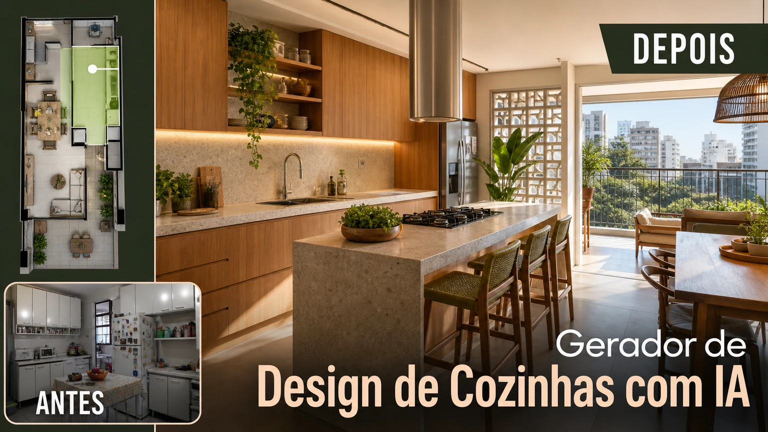 Gerador de Design de Cozinha com IA